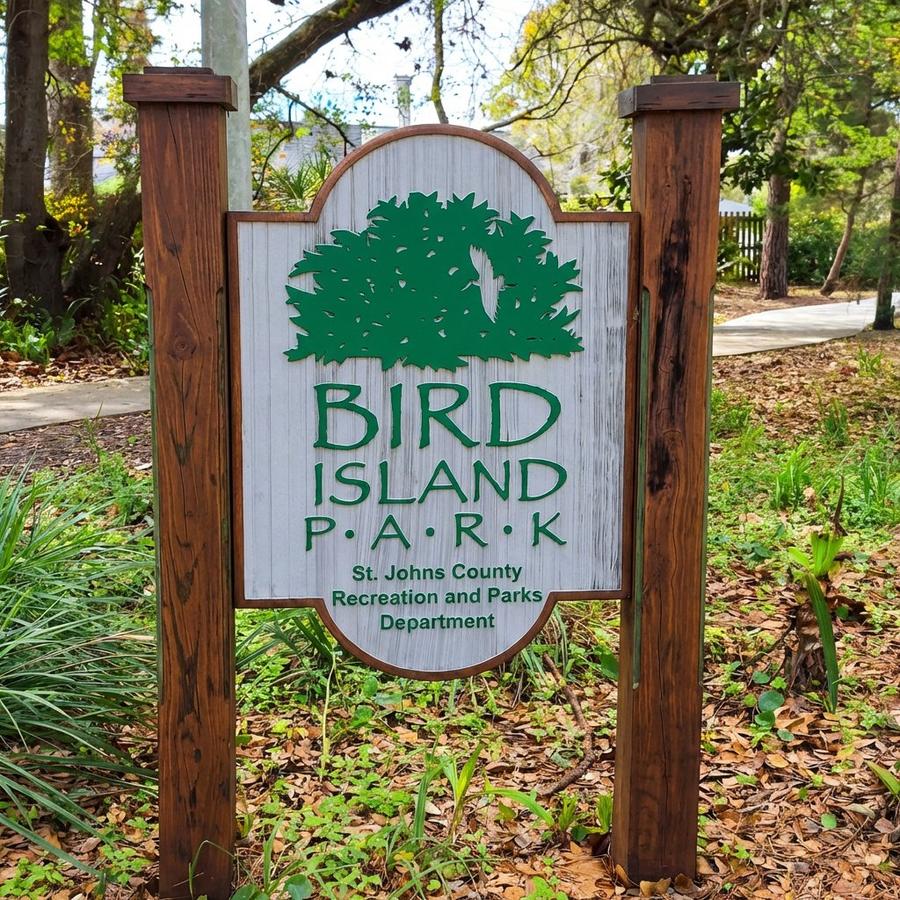 Bird Island Park entrance sign, Ponte Vedra