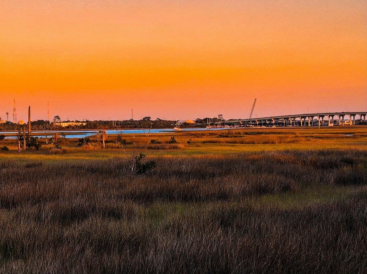 Castaway Island Preserve Intracoastal Waterway at sunset, Jacksonville