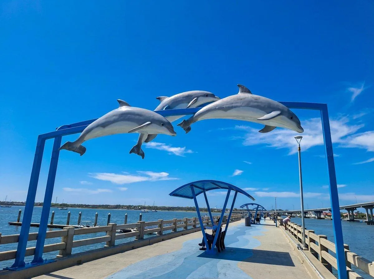 Dolphin arch at Vilano Beach Fishing Pier St. Augustine