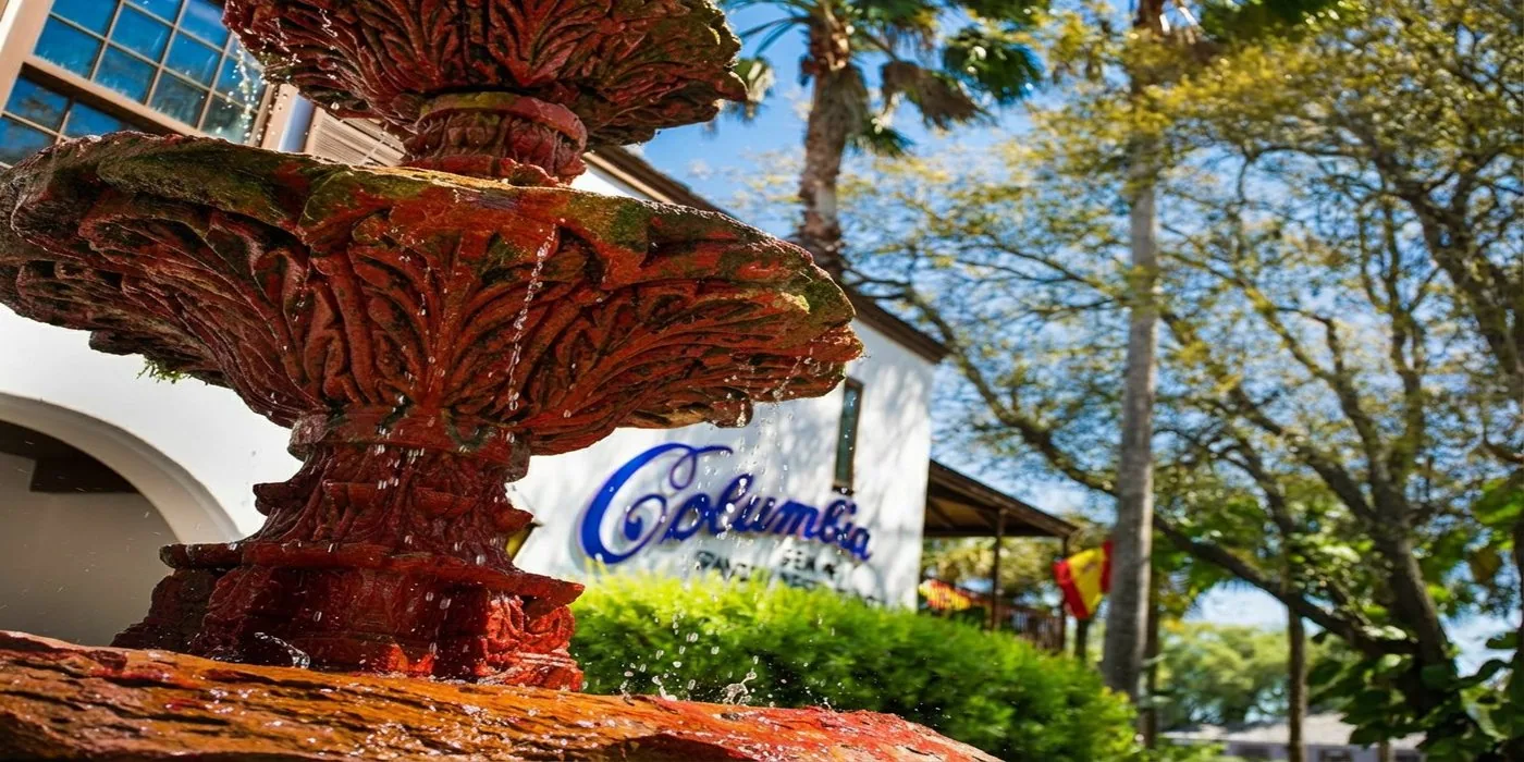 Columbia Restaurant fountain and sign, St. Augustine Florida
